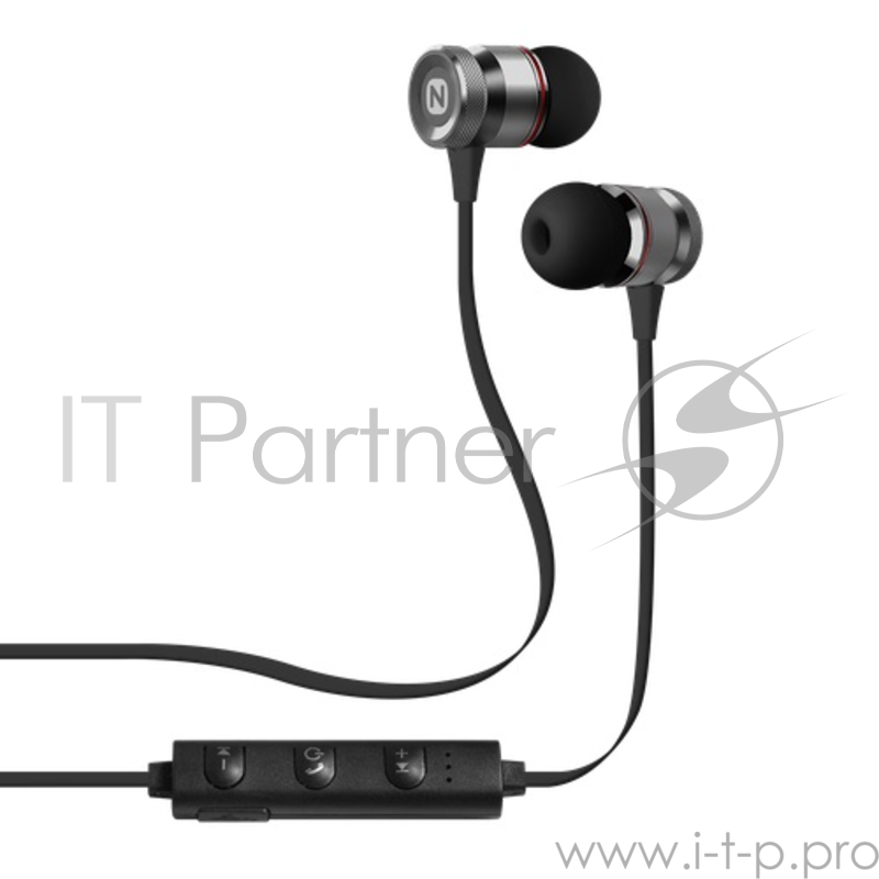 Беспроводная стереогарнитура Nobby Practic B-050, NBP-BH-41-85, BT 4.1, металл., серый