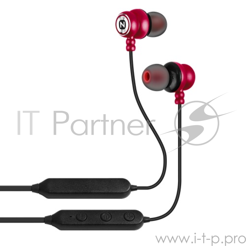 Беспроводная стереогарнитура Nobby Comfort S-100, NBC-BH-42-90, BT 4.2, металлическая, красный