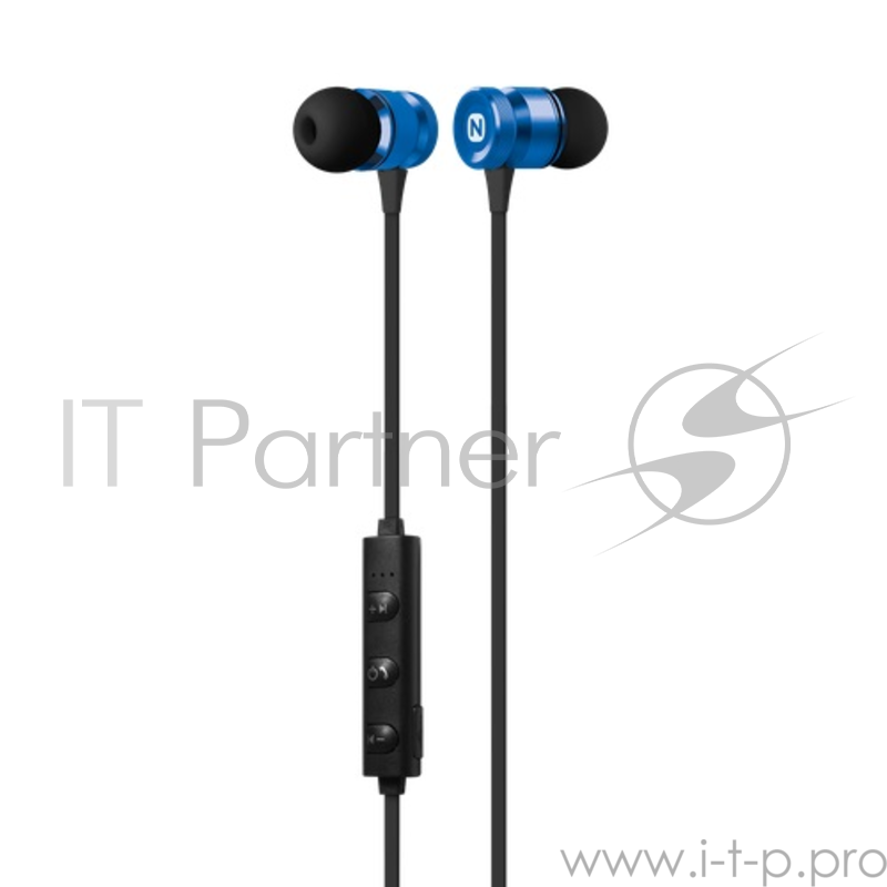 Беспроводная стереогарнитура Nobby Practic B-050, NBP-BH-41-86, BT 4.1, металл., синий