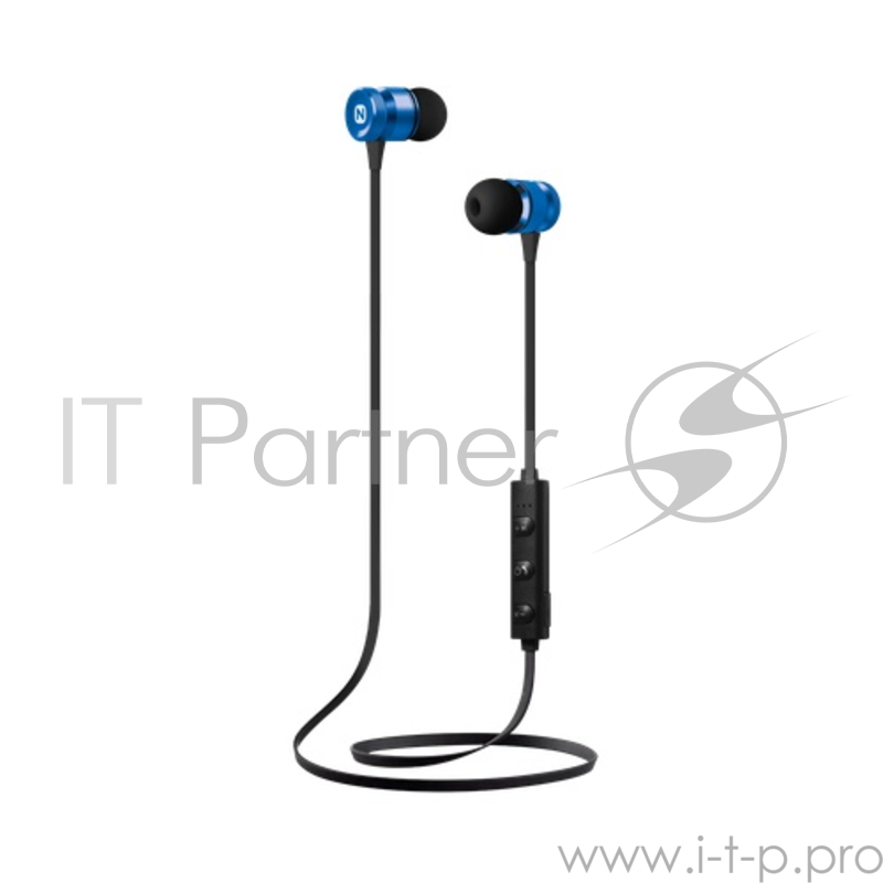 Беспроводная стереогарнитура Nobby Practic B-050, NBP-BH-41-86, BT 4.1, металл., синий