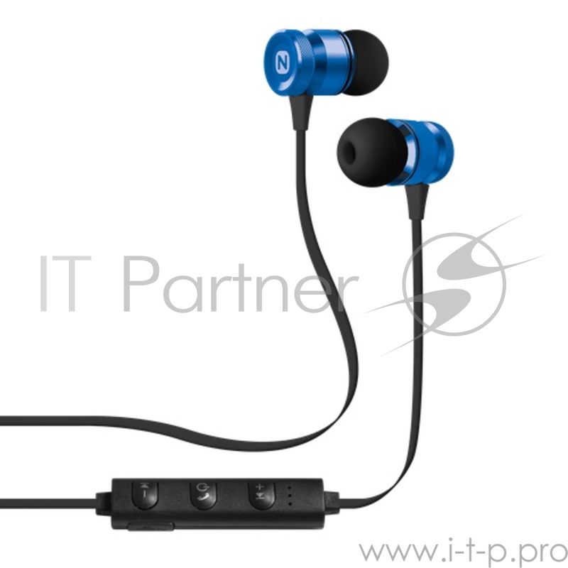 Беспроводная стереогарнитура Nobby Practic B-050, NBP-BH-41-86, BT 4.1, металл., синий