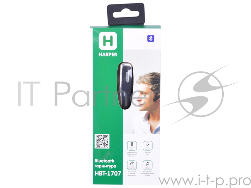 Гарнитура Bluetooth HARPER HBT-1707 black