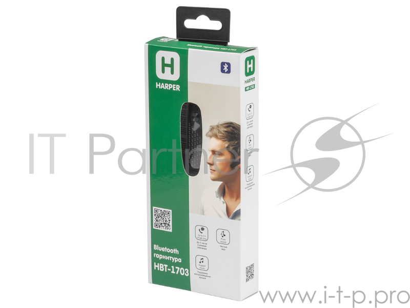 Гарнитура Bluetooth HARPER HBT-1703 black