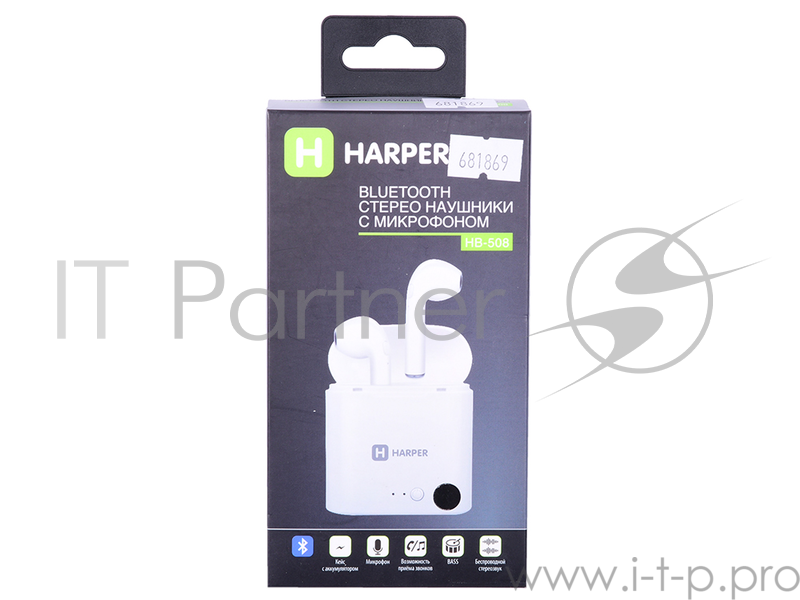 Наушники HARPER HB-508 Black glossy