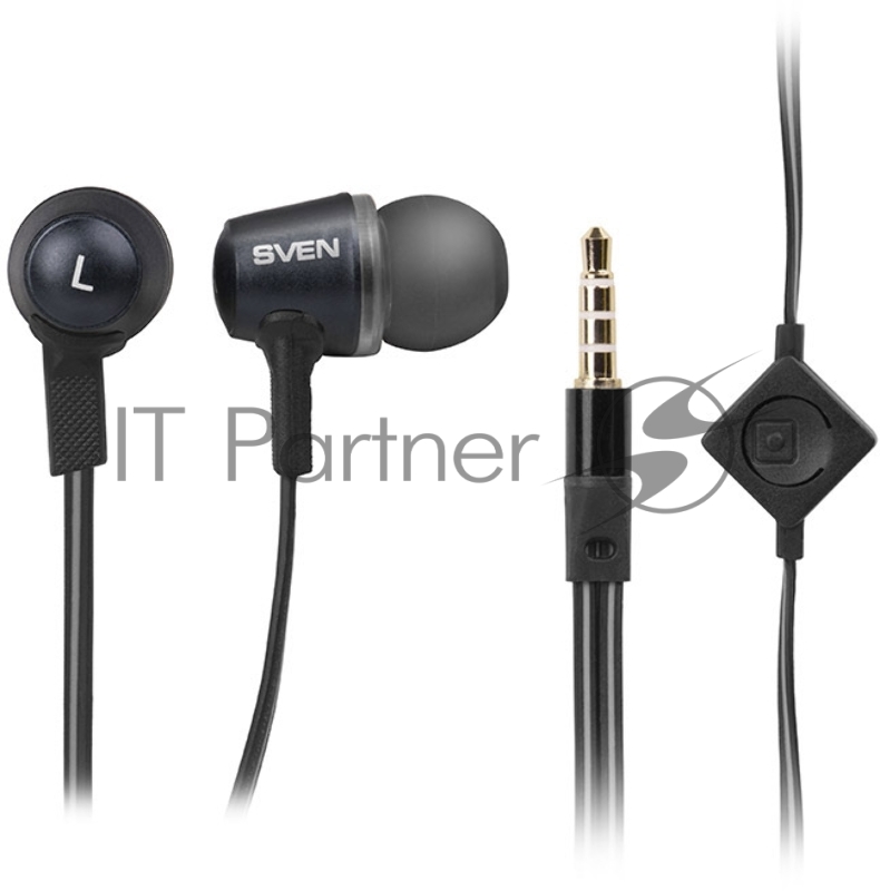 Наушники SVEN E-290M, чёрный-серый с микрофоном