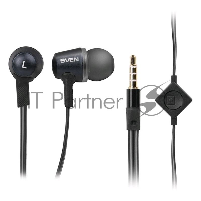 Наушники SVEN E-290M, чёрный-серый с микрофоном