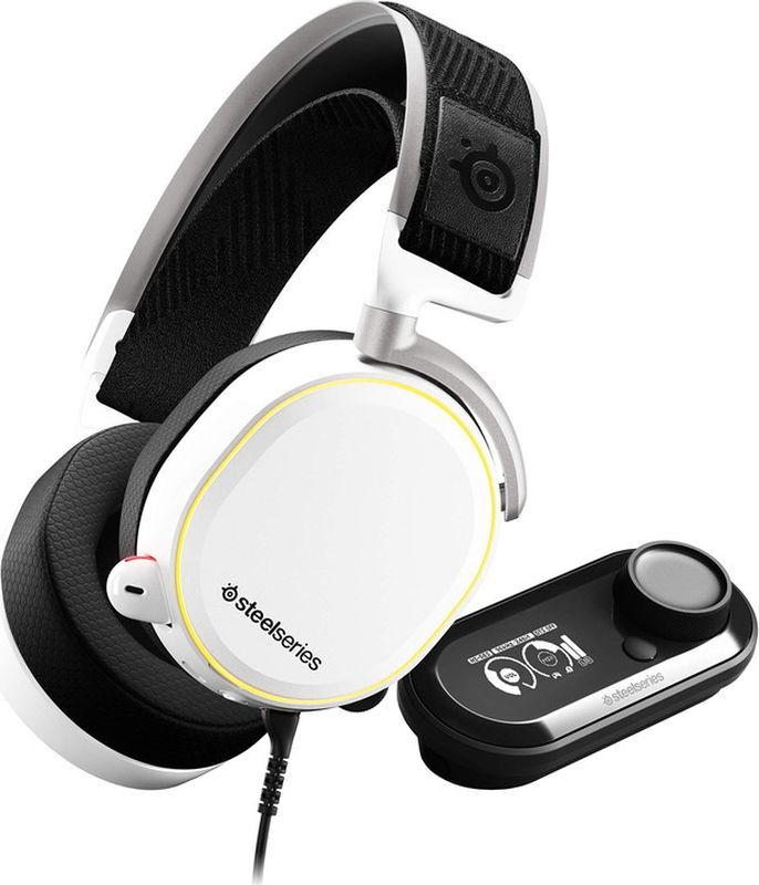 Наушники с микрофоном Steelseries Arctis Pro + GameDAC белый 3м мониторы оголовье (61454)