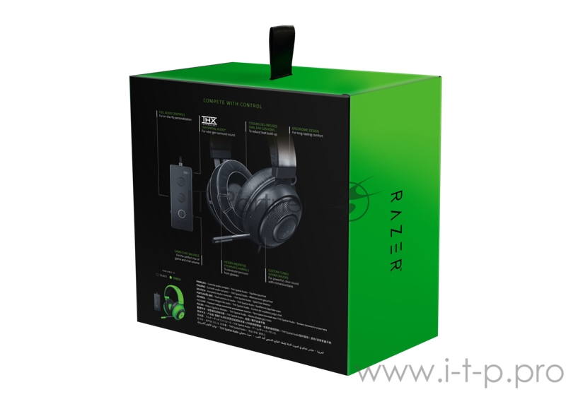 Гарнитура Razer Kraken TE Черная Razer Kraken Tournament Edition - Wired Gaming Headset with USB Audio Controller - Black - FRML Packaging