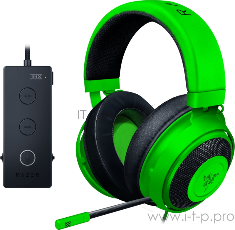 Гарнитура Razer Kraken TE Зелёная Razer Kraken Tournament Edition - Wired Gaming Headset with USB Audio Controller - Green - FRML Packaging
