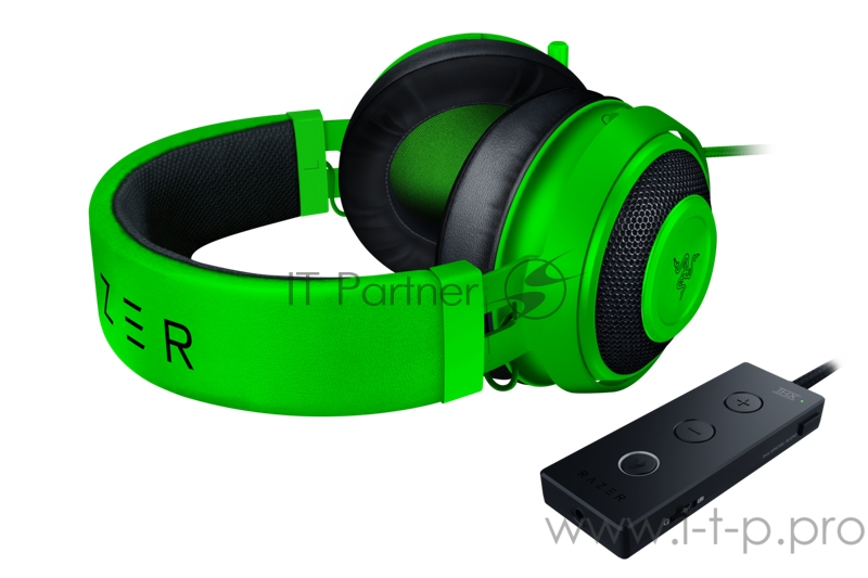 Гарнитура Razer Kraken TE Зелёная Razer Kraken Tournament Edition - Wired Gaming Headset with USB Audio Controller - Green - FRML Packaging
