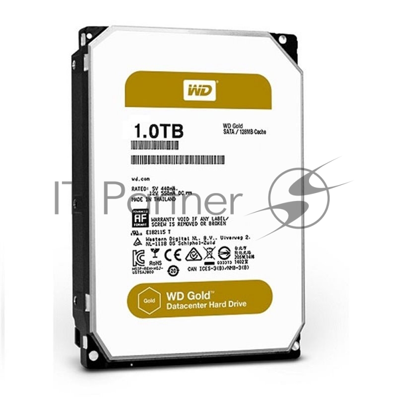 Жесткий диск 1TB WD Gold (WD1005FBYZ) {SATA III 6 Gb/s, 7200 rpm, 128Mb buffer} 3.5