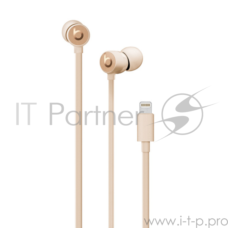 Наушники-вкладыши Beats urBeats3 с разъёмом Lightning, цвет Satin Gold «атласное золото»