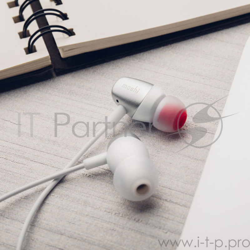Наушники-гарнитура Moshi Mythro, разъем Type-C. Цвет серебряный.