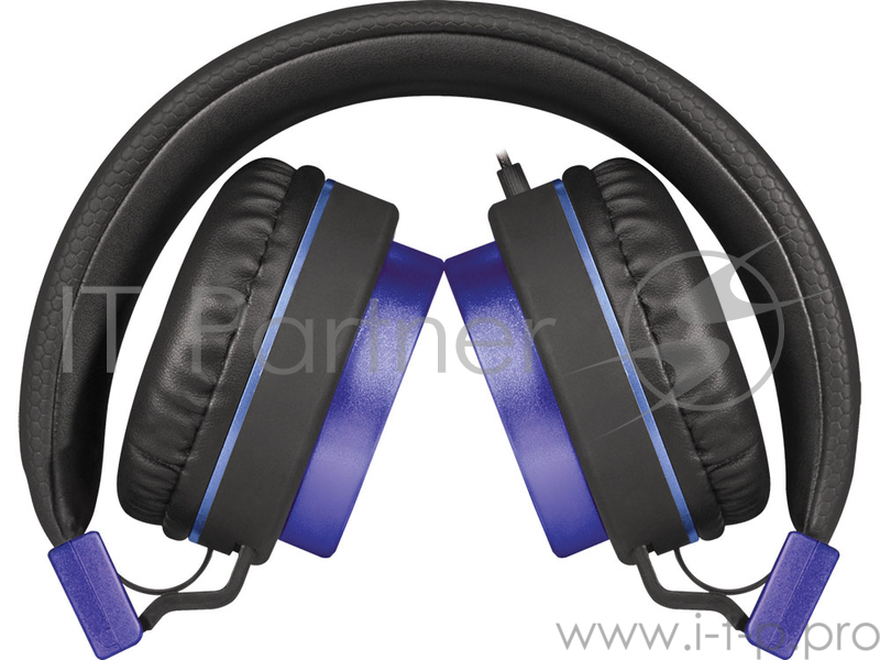 Гарнитура Defender Accord-165 черный+синий, кабель 1,2 м