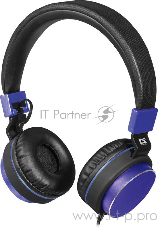 Гарнитура Defender Accord-165 черный+синий, кабель 1,2 м