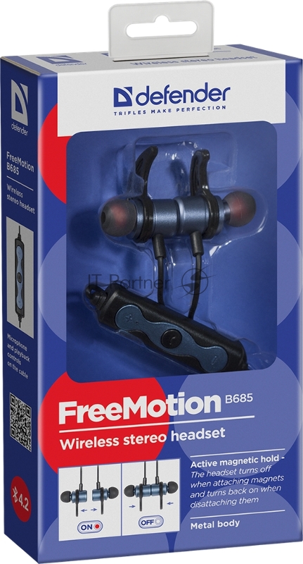 Гарнитура Defender FreeMotion B685 активный магнит, Bluetooth