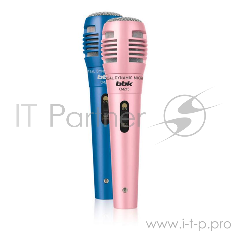 Микрофон проводной BBK CM215 2.5м синий/розовый