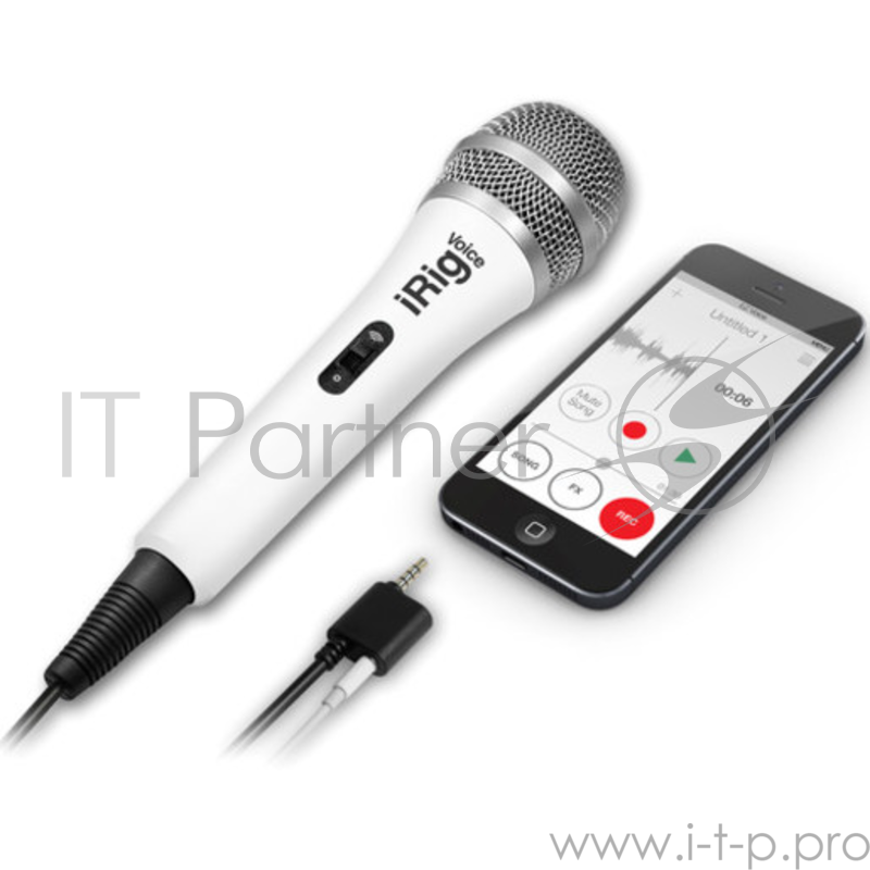 IK Multimedia iRig Voice портативный микрофон. Цвет белый.