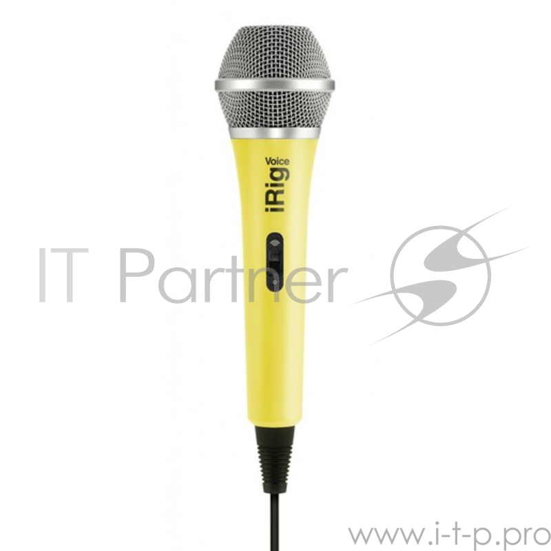 IK Multimedia iRig Voice портативный микрофон для совместного использования со смартфонами и планшетами. Цвет желтый.