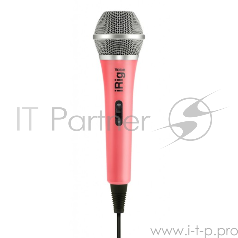 IK Multimedia iRig Voice портативный микрофон для совместного использования со смартфонами и планшетами. Цвет розовый.