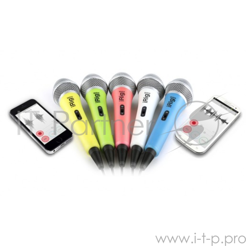 IK Multimedia iRig Voice портативный микрофон для совместного использования со смартфонами и планшетами. Цвет розовый.
