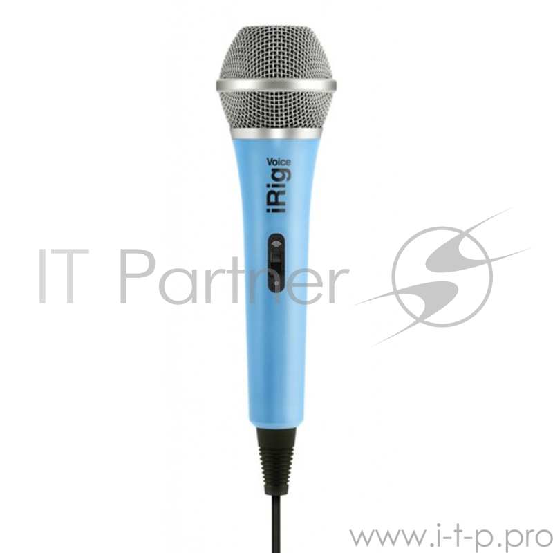 IK Multimedia iRig Voice портативный микрофон для совместного использования со смартфонами и планшетами. Цвет синий.