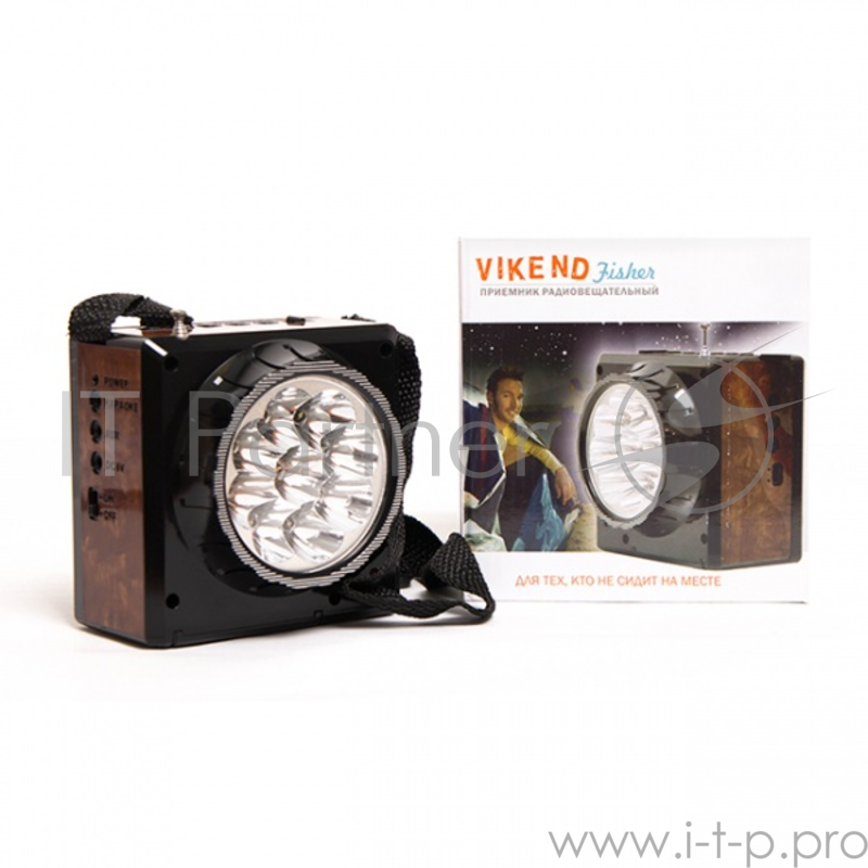 Радиоприемник портативный Сигнал Vikend Fisher черный USB SD