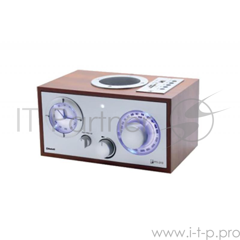 Радиоприемник портативный Сигнал БЗРП РП-319 дерево темное/серебристый USB SD/microSD