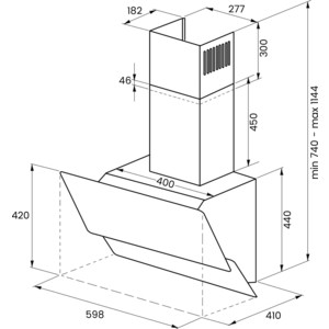 Вытяжка Kuppersberg F 600 W, ширина 60 см