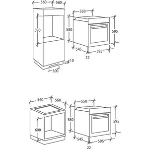 Духовой шкаф Электрический Candy FCP615NX/E черный