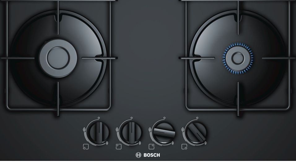 Газовая варочная поверхность Bosch PNP6B6B80R черный