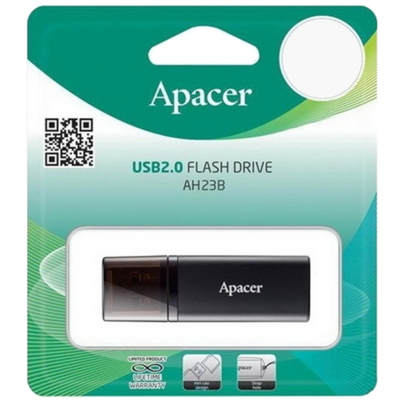 Флеш накопитель USB 2.0 Apacer 32Gb Flash Drive AH23B AP32GAH23BB-1 Black