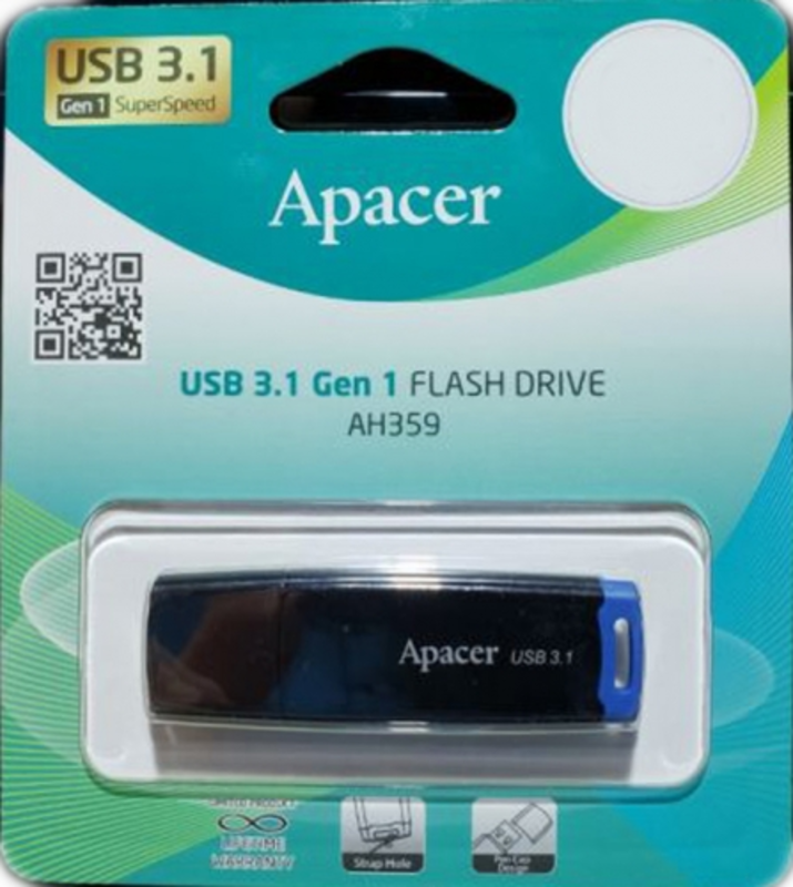 Флеш накопитель USB 3.1 Apacer 16Gb Flash Drive AH33A AP16GAH359U-1 Silver