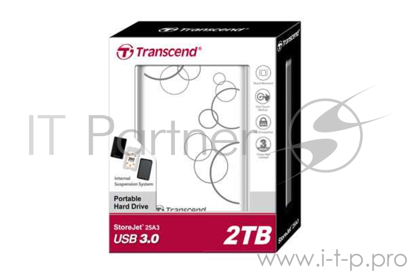 Накопитель на жестком магнитном диске Transcend Внешний жесткий диск Transcend 1TB StoreJet 2.5