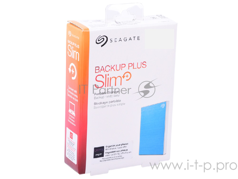 Жесткий диск Seagate Original USB 3.0 1Tb STHN1000402 Backup Plus Slim 2.5