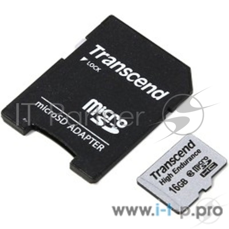 Карта памяти Transcend 16GB microSDHC Card UHS-I Class 10 High Endurance R/W 21/20 MB/s