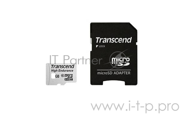 Карта памяти Transcend 16GB microSDHC Card UHS-I Class 10 High Endurance R/W 21/20 MB/s