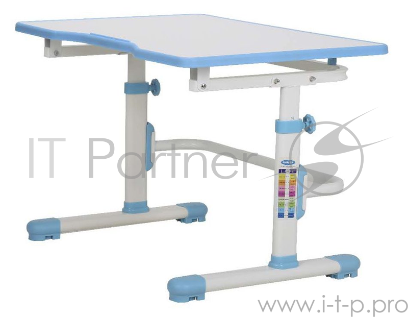 Парта школьная Бюрократ CONDUCTOR-001/BLUE белый голубой столешница ЛДСП каркас белый 80х55см