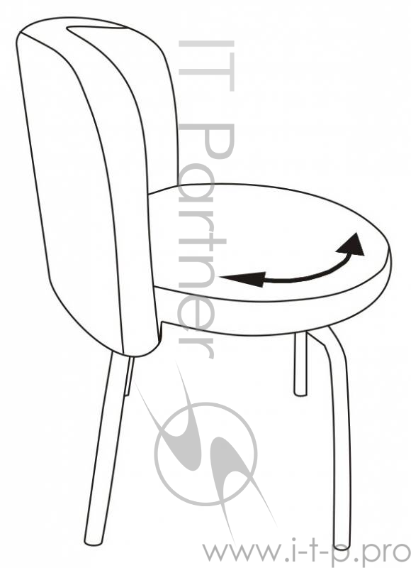 Стул Бюрократ KF-2/Or-07 вращающийся коричневый Or-07 искусственная кожа
