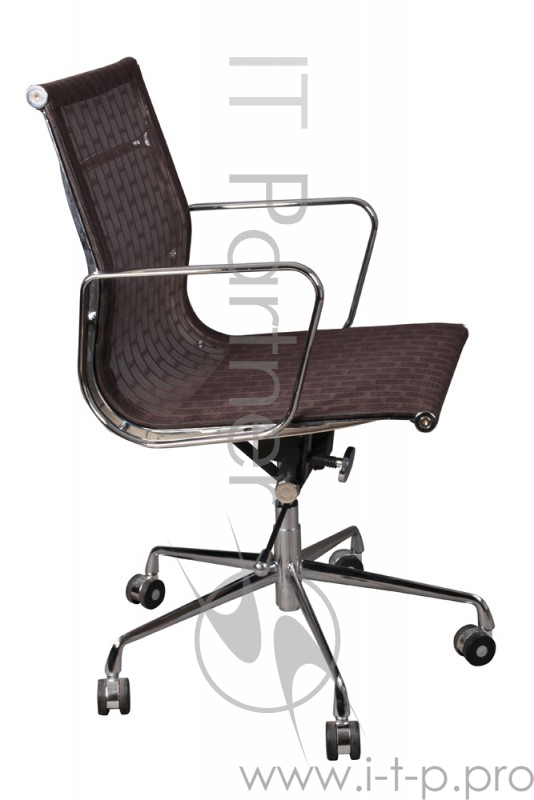 Кресло руководителя Бюрократ CH-996-Low/007 низкая спинка коричневый сетка крестовина хромированная