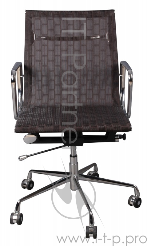 Кресло руководителя Бюрократ CH-996-Low/007 низкая спинка коричневый сетка крестовина хромированная