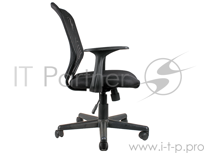 Кресло офисное COLLEGE H-8828F, черное ткань, сетчатый акрил, 120 кг, крестовина и подлокотники черный пластик. (ШxГxВ), см 58x52x86-96