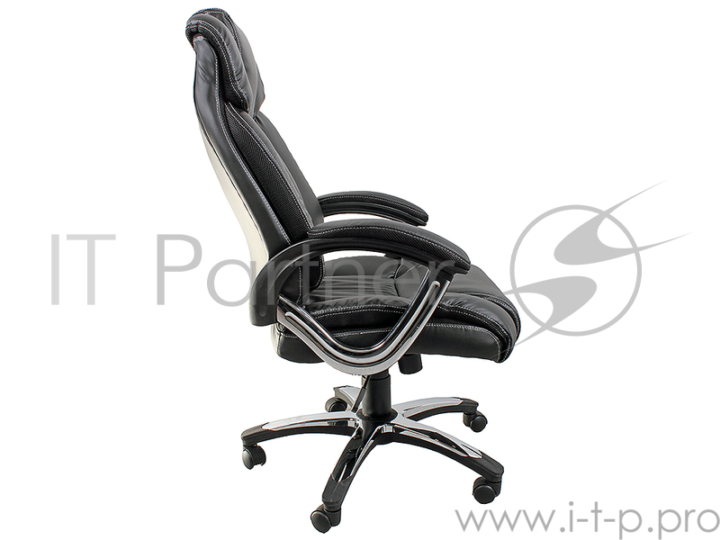 Кресло руководителя COLLEGE H-8766L-1 шоколад экокожа, 120 кг, подлокотники кожа/хром, крестовина хром, (ШxГxВ), см 71x74x111-121