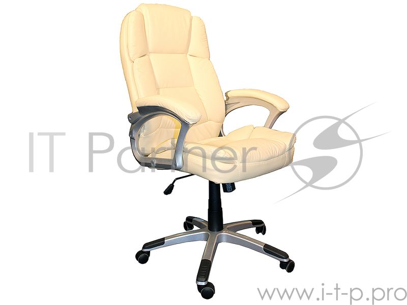 Кресло руководителя COLLEGE BX-3323 Беж., экокожа, 120 кг, подл. пластик/кожа, крест. пластик с вставками, спинка 73 см, (ШxГxВ), см 64.5*69*110-120