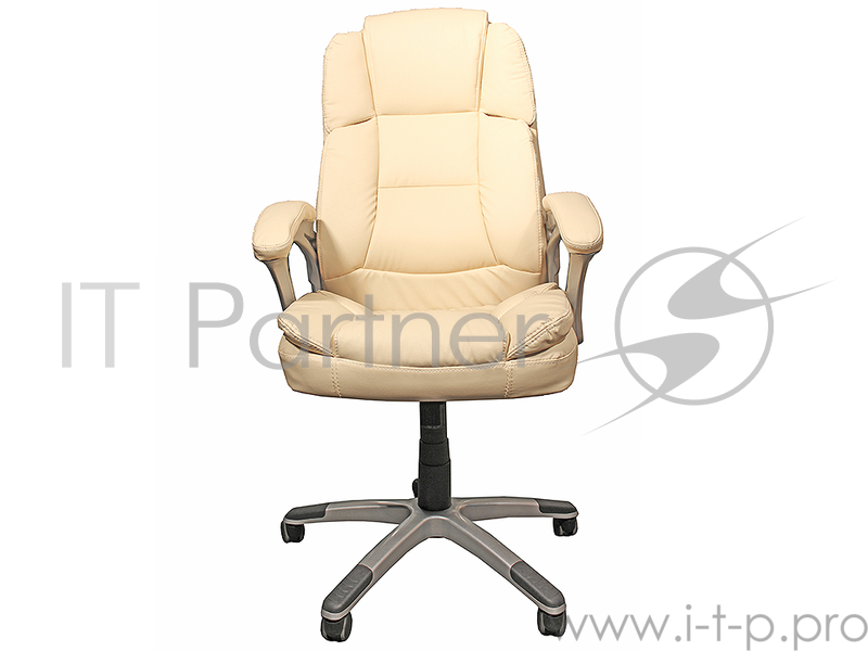 Кресло руководителя COLLEGE BX-3323 Беж., экокожа, 120 кг, подл. пластик/кожа, крест. пластик с вставками, спинка 73 см, (ШxГxВ), см 64.5*69*110-120