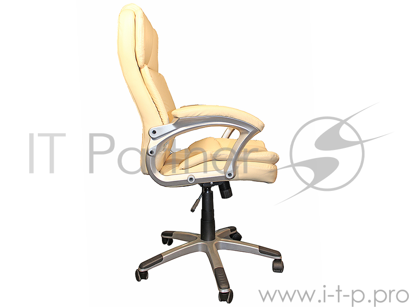 Кресло руководителя COLLEGE BX-3323 Беж., экокожа, 120 кг, подл. пластик/кожа, крест. пластик с вставками, спинка 73 см, (ШxГxВ), см 64.5*69*110-120