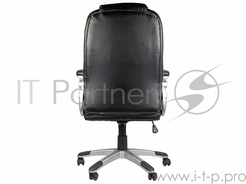 Кресло руководителя COLLEGE BX-3233 Черный, экокожа, 120 кг, подл. пластик/кожа, крест. пластик с вставками, спинка 73 см, (ШxГxВ), см64.5*69*110-120