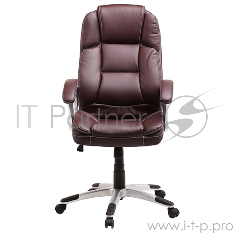 Кресло руководителя COLLEGE BX-3233 Корич., экокожа, 120 кг, подл. пластик/кожа, крест. пластик с вставками, спинка 73 см, (ШxГxВ), см 64.5*69*110-120