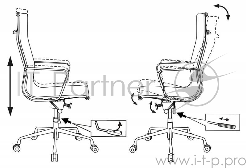 Кресло Бюрократ CH-996/007 коричневый сетка крестовина металлическая