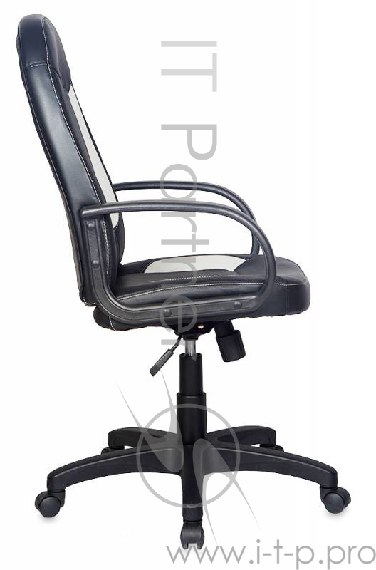 Кресло руководителя Бюрократ CH-826/B+WH вставки белый сиденье черный искусственная кожа